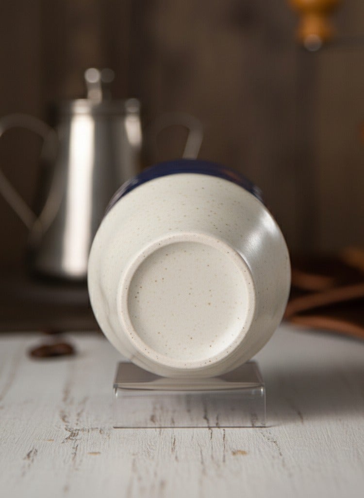 فنجان قهوة خزف 265مل ببلوكة نحاسية - مثالي لقهوة/شاي العرب، هدية رمضان/الحج، فنجان متين لغسيل اليد - Image 3